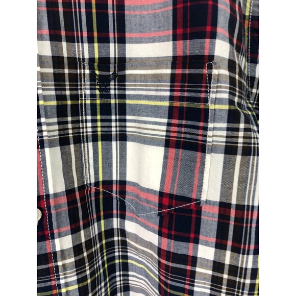 American Eagle Athletic Fit Multicolor Plaid Button Down Shirt Mens Size Medium - Picture 4 of 11